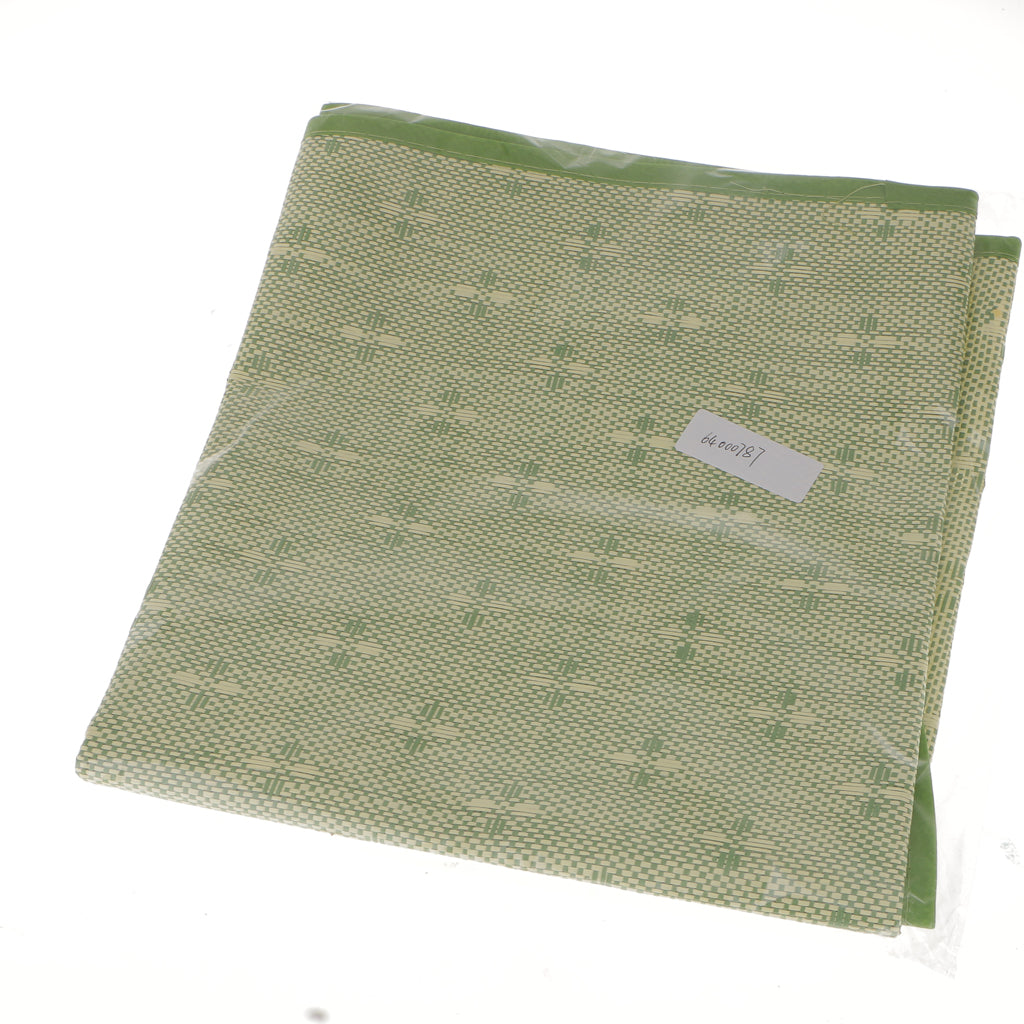 Set of Oval Mosquito Net Curtain with Straw Mat for Infant Green 106*58cm