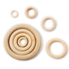20pcs Handmade Natural Unfinished Blank Maple Wooden Teething Rings Wood Baby Teether Ring DIY Showing Toys 70mm