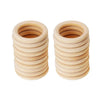 20pcs Wood Teething Rings Wooden Teething Ring Gift Set Organic Infant Baby Showing Toys DIY 60mm