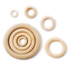 20pcs Wood Teething Rings Wooden Teething Ring Gift Set Organic Infant Baby Showing Toys DIY 60mm