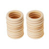 20pcs Wood Teething Rings - 55mm Unfinished Wooden Rings - DIY Maple Teething Ring Round DIY Toys for Baby Smooth