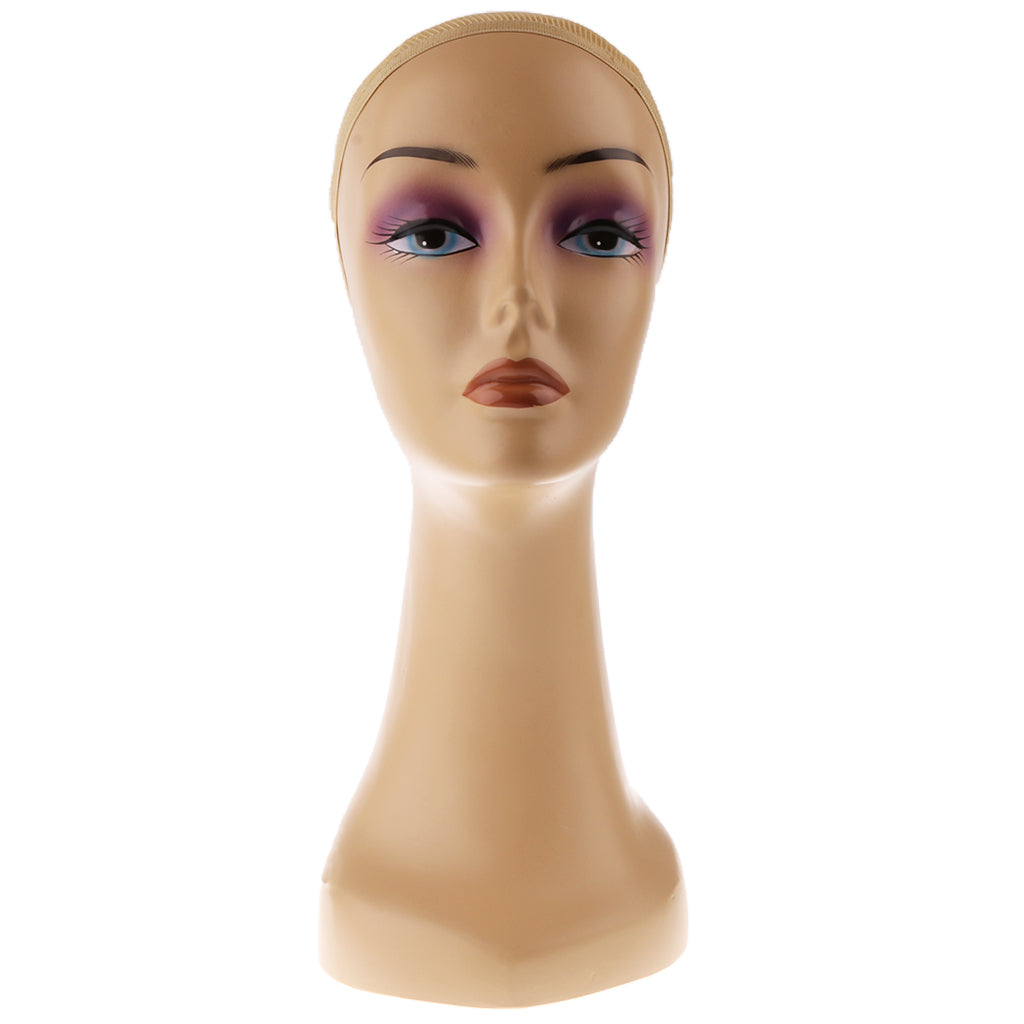 Plastic Female Mannequin Manikin Head Model For Wig Glasses Hats Display