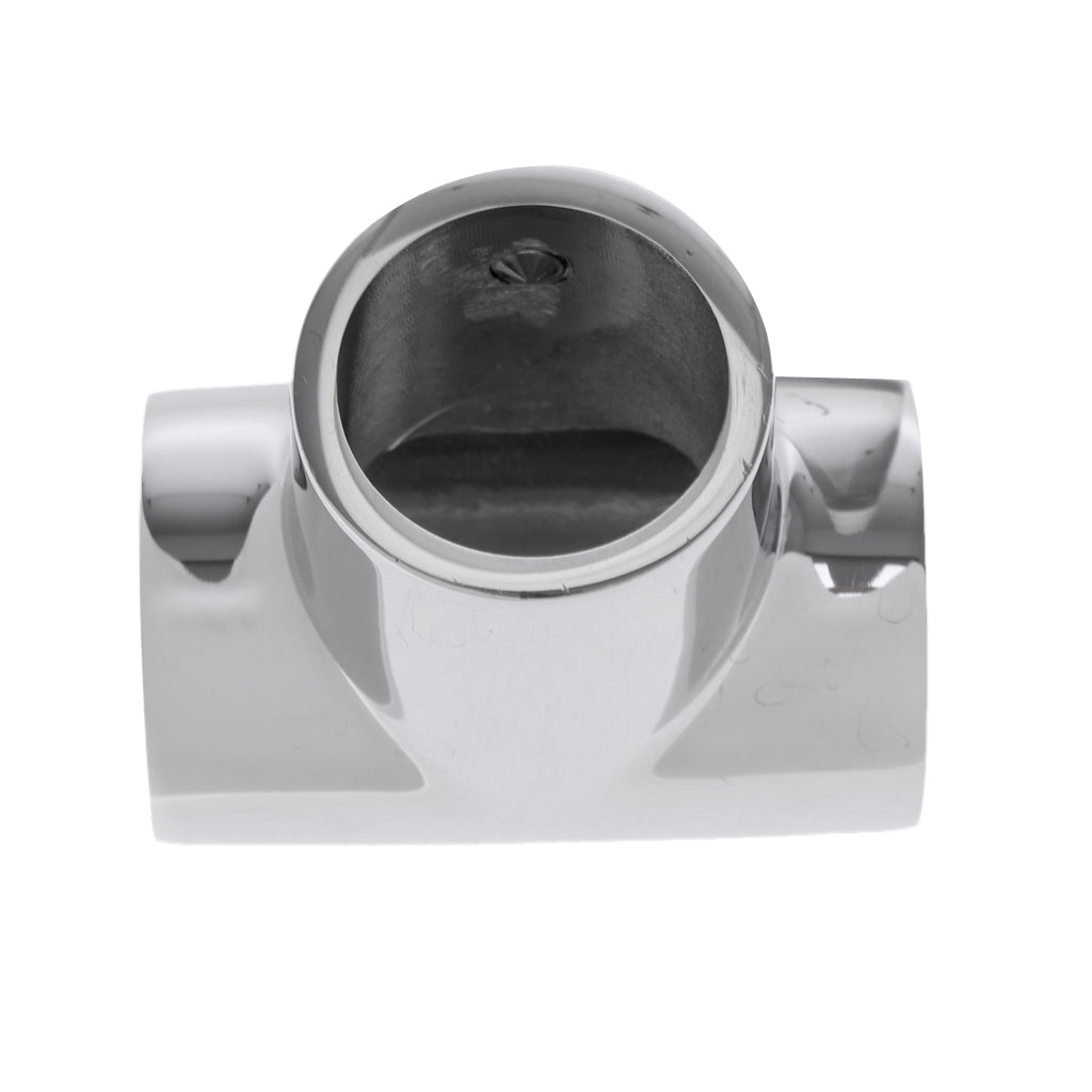 1 inch Yacht Boat Handrail Fittings 3-way 90 Degree Tee - Marine Grade 316 Stainless Steel