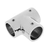 1 inch Yacht Boat Handrail Fittings 3-way 90 Degree Tee - Marine Grade 316 Stainless Steel