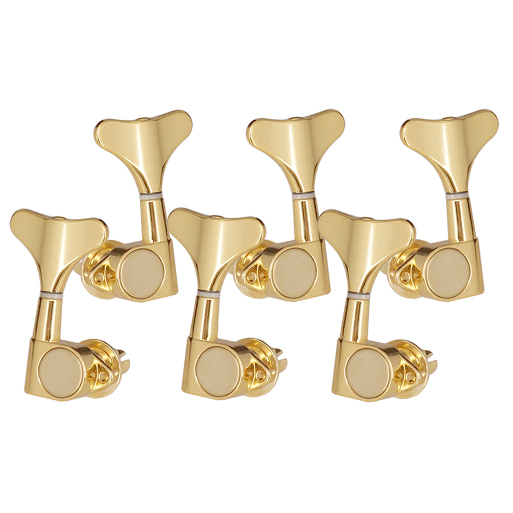 Pack of 6 3L3R Alloy Electric Bass Replacement Tuning Pegs Closed Tuning Keys 2.2 x 1.09inch Gold