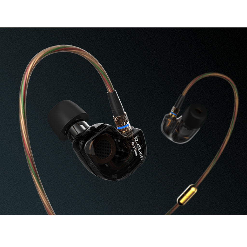 KZ ATE Ear Hook Earphones With Microphone Copper Driver HIFI In Ear Sports Stereo Headset Music Enjoy