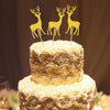20pcs Glitter Elk Deer Wood Cake Toppers Food Picks Xmas Party Baby Shower