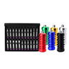 22Pcs/Box Stainless Steel Tattoo Tips Nozzles Set with 6Pcs Aluminum Ribbed Grips