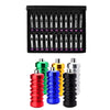 22Pcs/Box Stainless Steel Tattoo Tips Nozzles Set with 6Pcs Aluminum Ribbed Grips