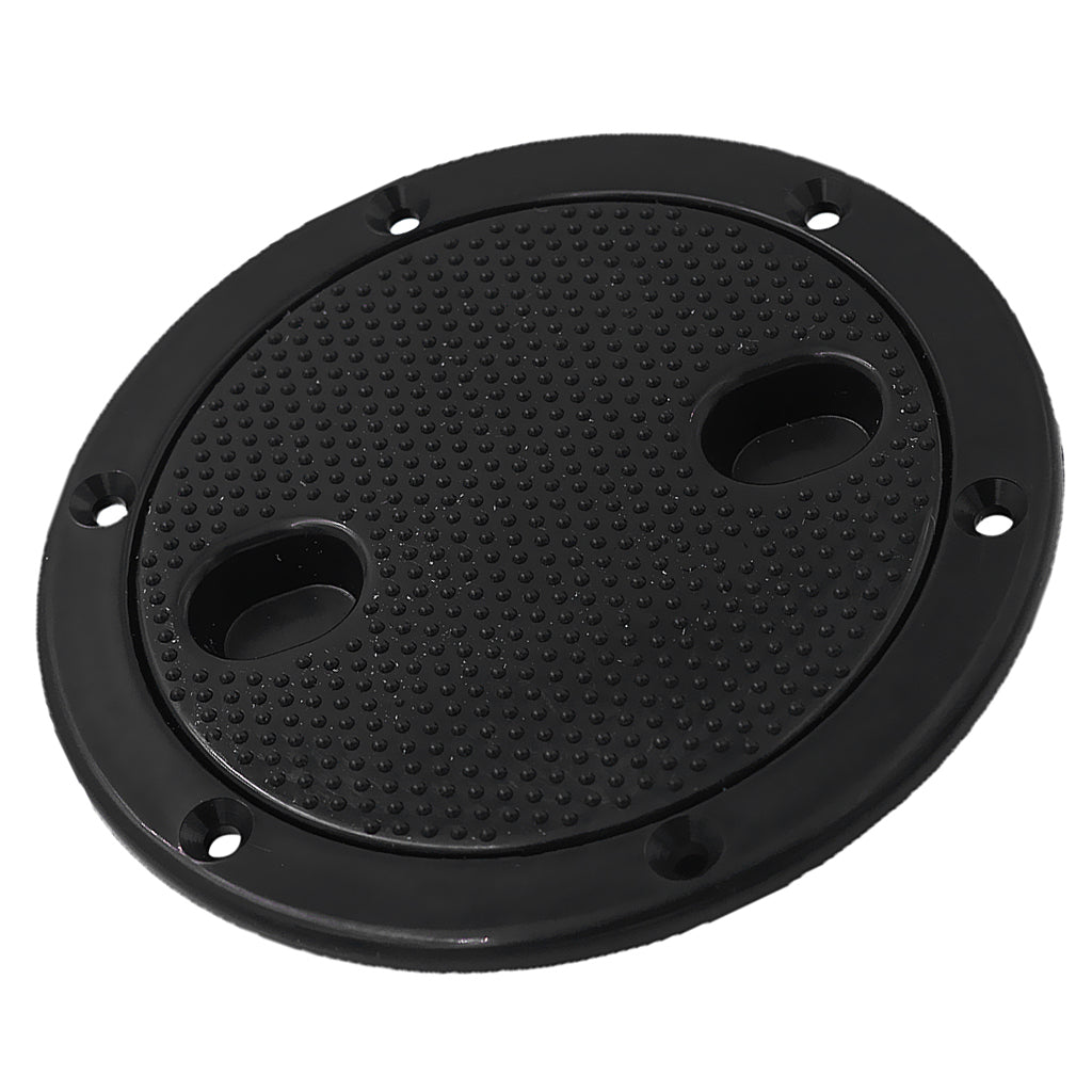 Marine Plastic 163 mm / 6" Deck Plate - Black Inspection Plate for Boat RV