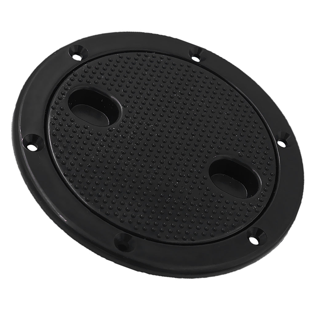 Marine Plastic 163 mm / 6" Deck Plate - Black Inspection Plate for Boat RV