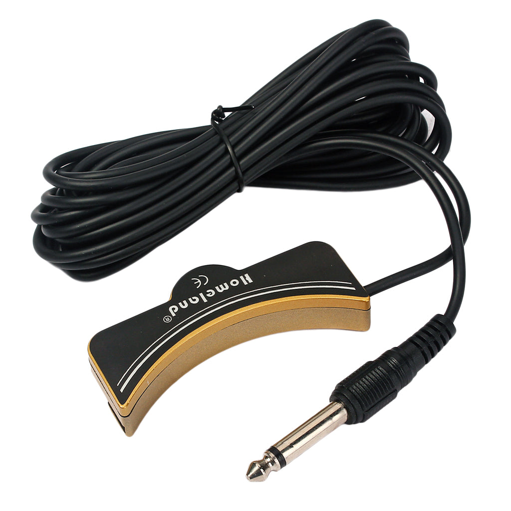 Acoustic Guitar Pickup w/ 6.35mm Jack 5M Cable Sound Hole Mounted Preamp/EQ