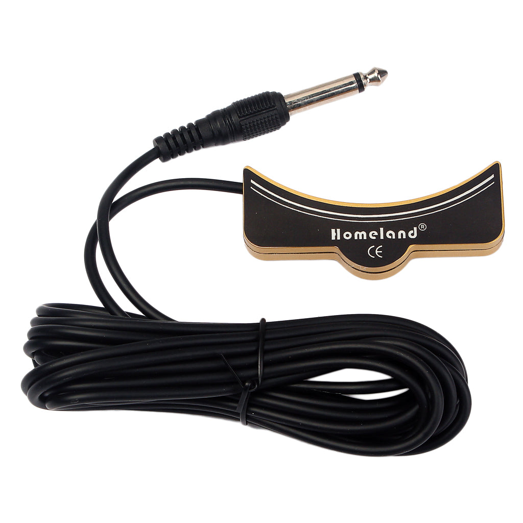 Acoustic Guitar Pickup w/ 6.35mm Jack 5M Cable Sound Hole Mounted Preamp/EQ