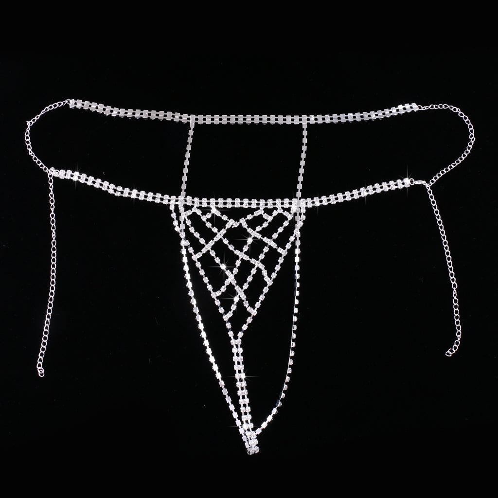 Fashion Lady Body Chain Jewelry Bikini Bra Top Harness Underwear Jewelry Set