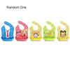 Random Baby Soft Waterproof Easy Clean Up Bib w/ Crumb Catcher Cute Kids Bib