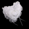 Wedding Supplies White Heart Rhinestone Satin Wedding Ring Bearer Pillow