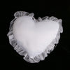 Wedding Supplies White Heart Rhinestone Satin Wedding Ring Bearer Pillow