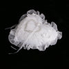 Wedding Supplies White Heart Rhinestone Satin Wedding Ring Bearer Pillow