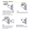 4Locks & 1 Key Safety Magnetic Cabinet Locks - Self Sticking 3M Adhesive for Cabinets & Drawers Perfect for Home Safety