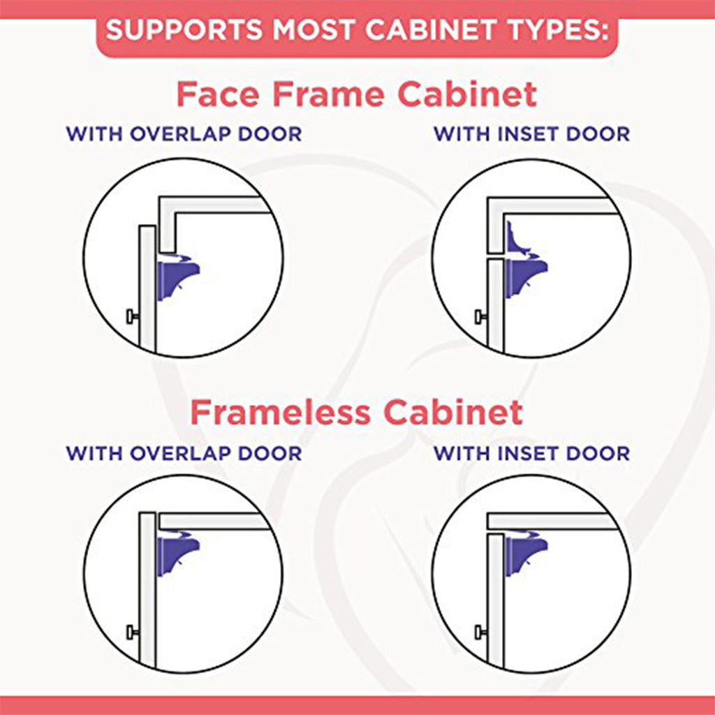 4Locks & 1 Key Safety Magnetic Cabinet Locks - Self Sticking 3M Adhesive for Cabinets & Drawers Perfect for Home Safety