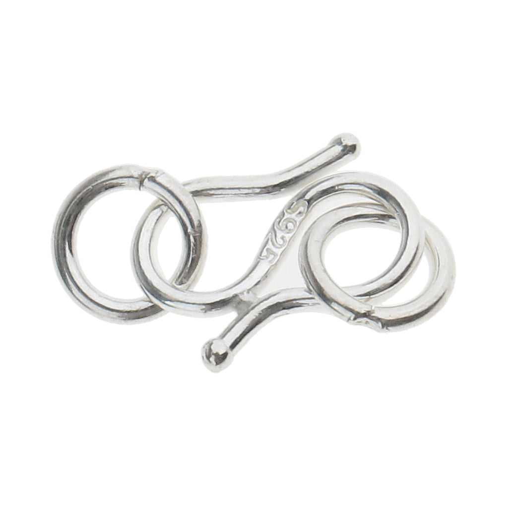 5 Pieces 925 Sterling Silver S Hook Eye Clasp Jump Rings for Jewelry Making Crafts Findings