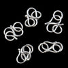 5 Pieces 925 Sterling Silver S Hook Eye Clasp Jump Rings for Jewelry Making Crafts Findings