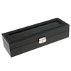 6 Slot Watch Box Case for Men Boxes Display Glass Top Jewelry Collection Storage Boxes Organizer