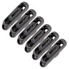 6 Pcs Single Individual Bridge Saddles Tailpiece Set for Electric Guitar  Parts Black