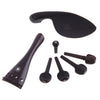 Ebony Wood 4/4 Violin Accessories Chinrest & Endpin +Tuner+Tailpiece+Pegs