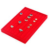 10 Slots Red Velvet Jewelry Rings Studs Display Tray Earring Storage Case