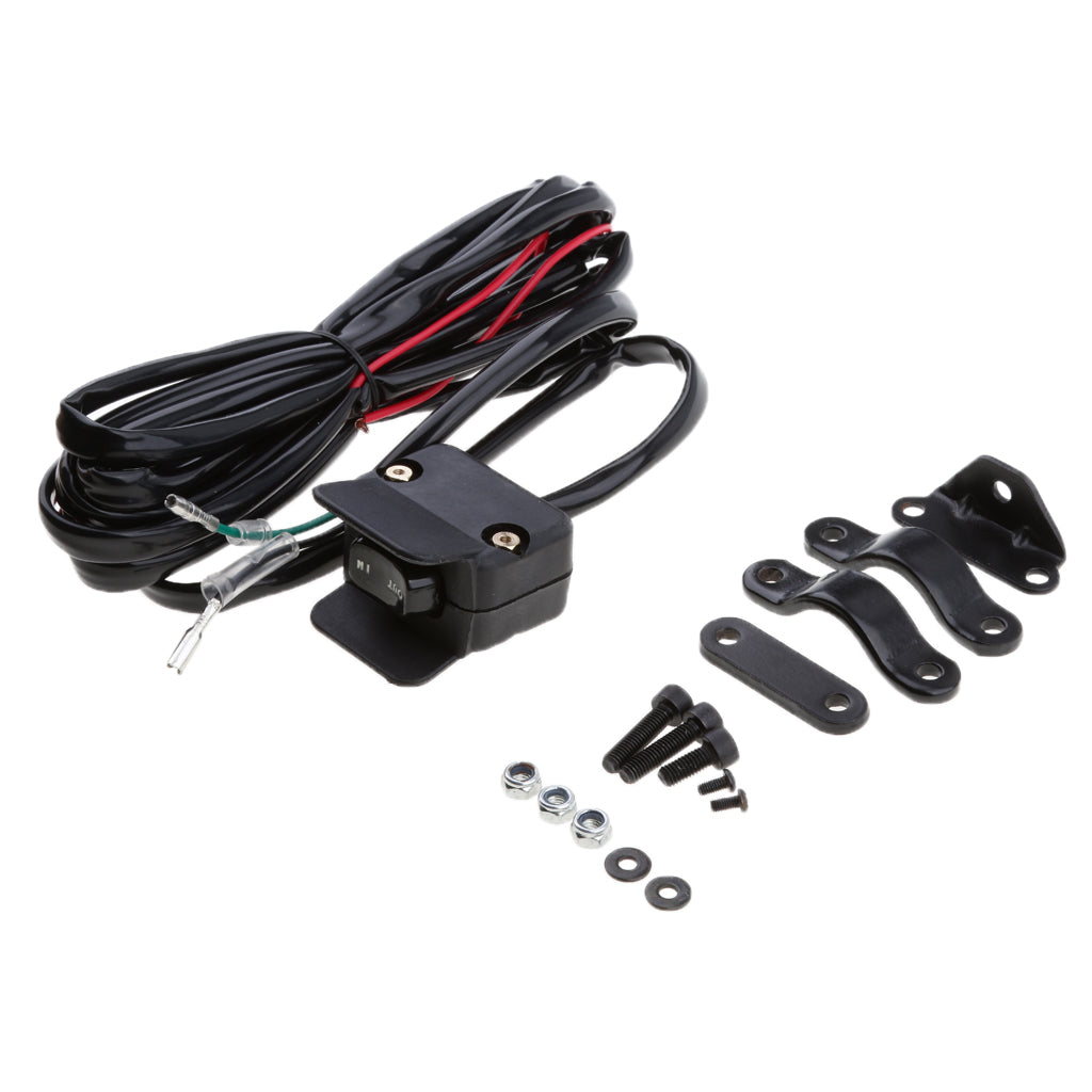 9.8ft Universal ATV UTV Handlebar Control Line Winch Rocker Switch Handlebar