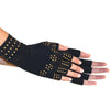 Black Arthritis Gloves Compression Fingerless Gloves Magnetic Anti-Arthritis Therapeutic Fingerless Gloves Hand Pain Heal Joints Relief