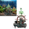 Aquarium Ornament Bubbling/Bubble SKELETON with Air Pump Connector for Fish Tank Micro Landscape Decoration