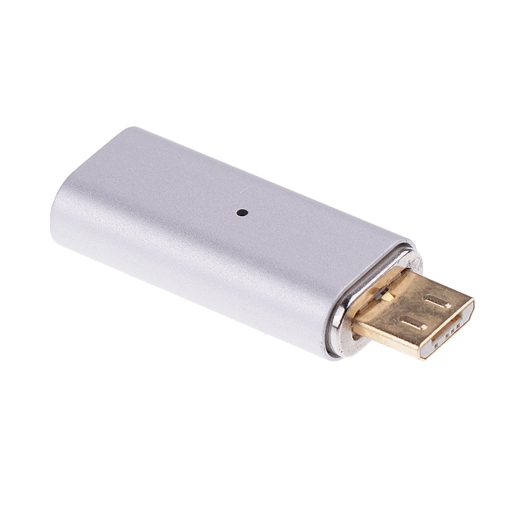 Mini Magnetic Micro USB OTG Fast Charger Date Sync Cable Converter for Cell Phone Silver