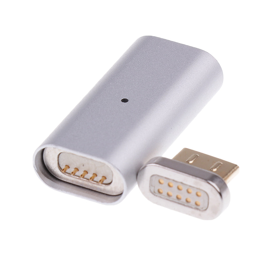 Mini Magnetic Micro USB OTG Fast Charger Date Sync Cable Converter for Cell Phone Silver