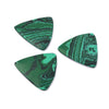 3 Pieces Malachite Stone Triangle Plectrums Picks for Guitar Banjo Musical Instrument Parts