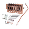 Copper Red 6 String Flat Saddle Single Tremolo Bridge System for FD SQ ST Electric Guitar Replacements