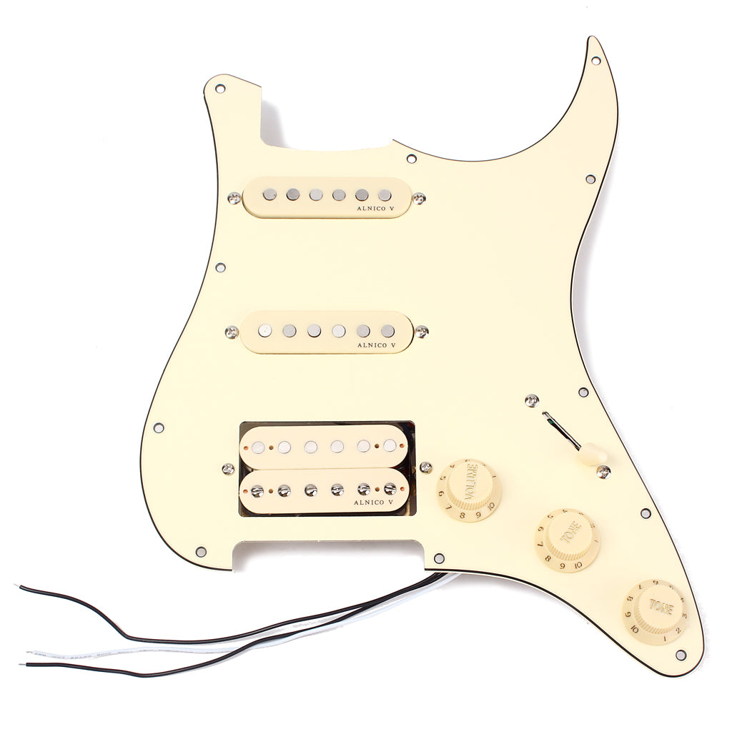 Prewired 3-ply Pickguard Scratchplate SSH for Fender ST Stratocaster Guitar