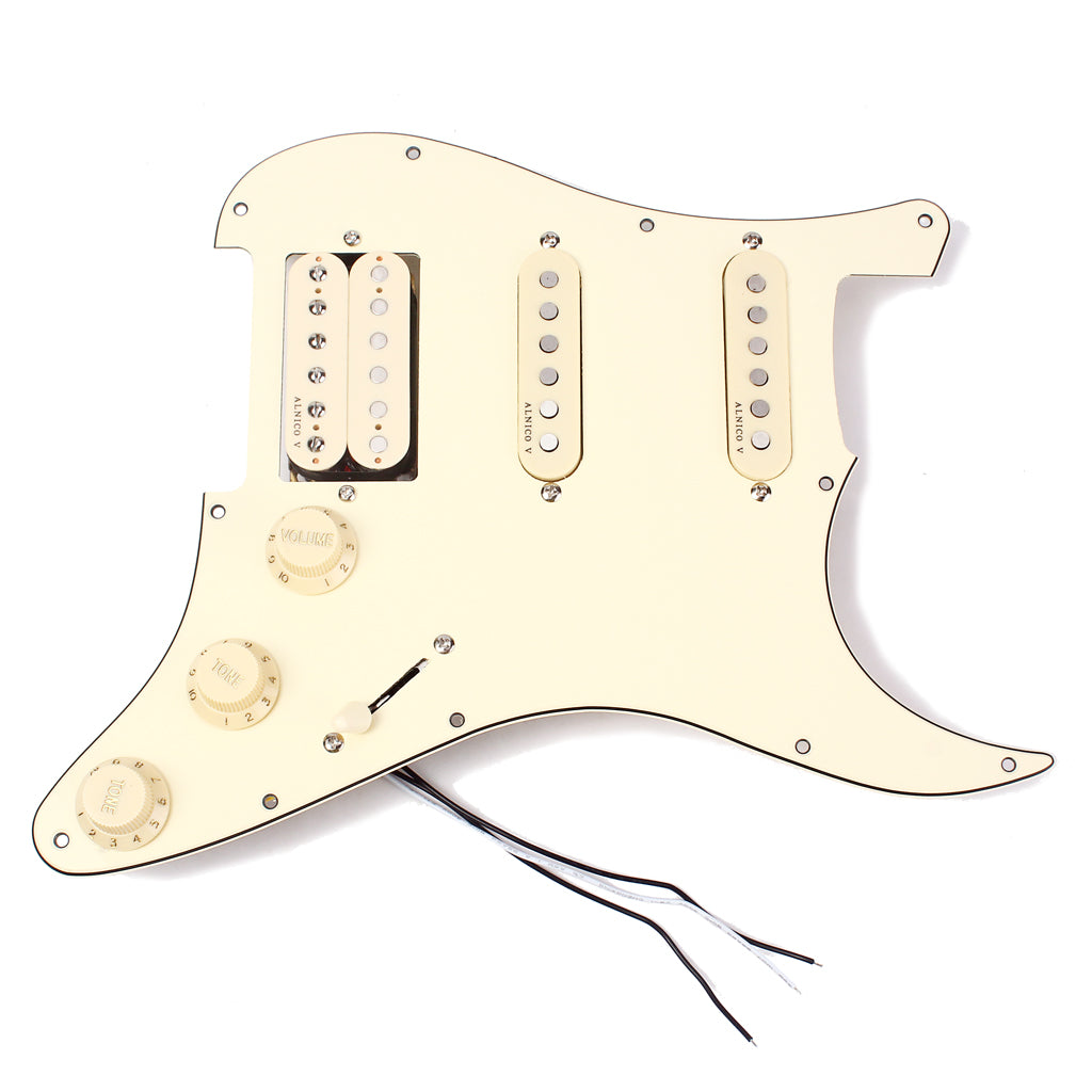 Prewired 3-ply Pickguard Scratchplate SSH for Fender ST Stratocaster Guitar