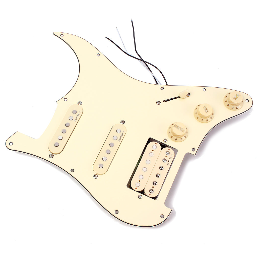 Prewired 3-ply Pickguard Scratchplate SSH for Fender ST Stratocaster Guitar