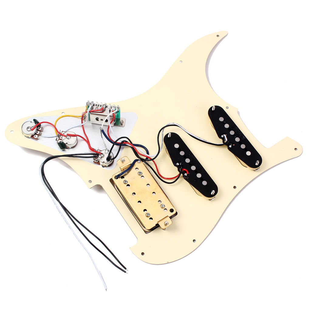 Prewired 3-ply Pickguard Scratchplate SSH for Fender ST Stratocaster Guitar