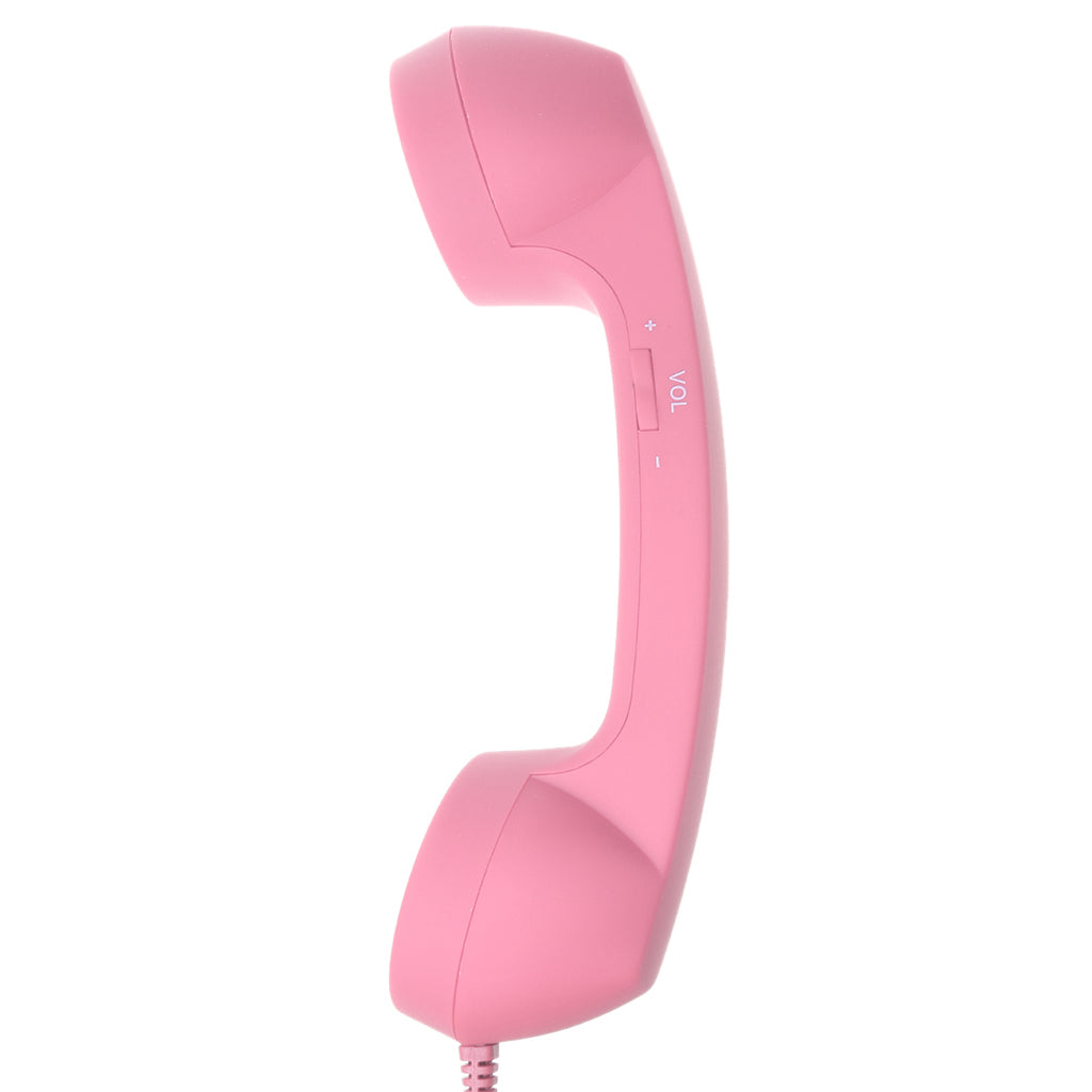 PC Computer Tablet Retro POP 3.5mm Jack Mobile Handset for iphone ipad Pink