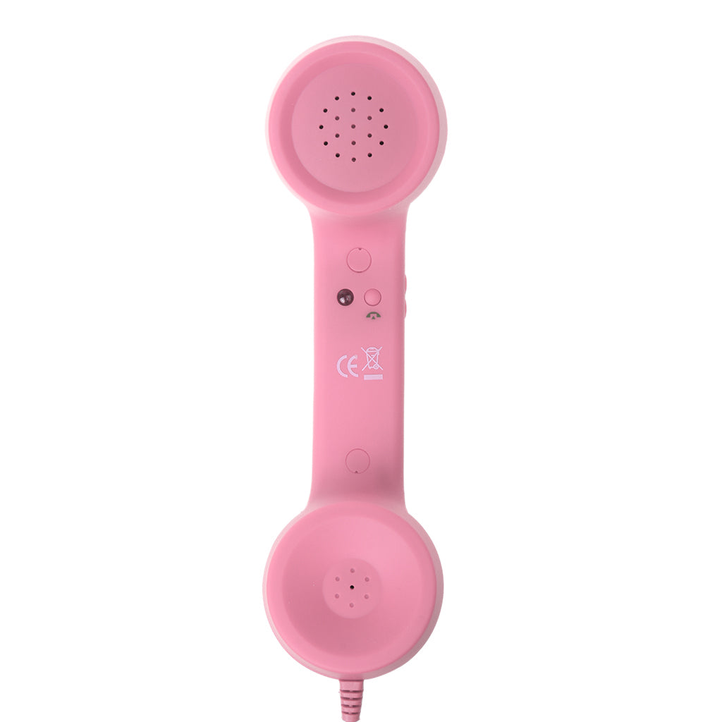 PC Computer Tablet Retro POP 3.5mm Jack Mobile Handset for iphone ipad Pink