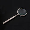 Vintage Handheld 8X Magnifier Glass Loupe MADE IN RUSSIA Carved Silver Tone