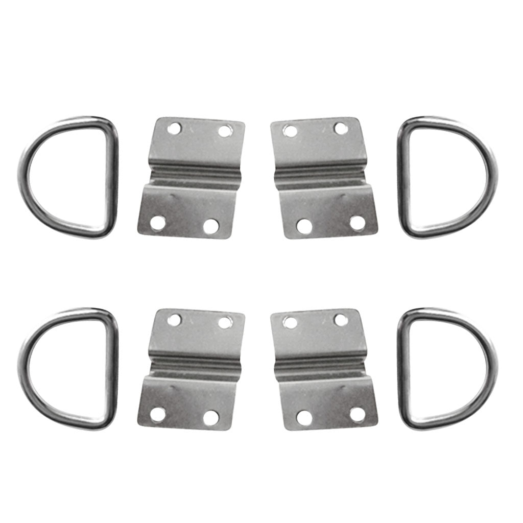 Pack of 4 Surface Mount Tie Down Lashing D Ring