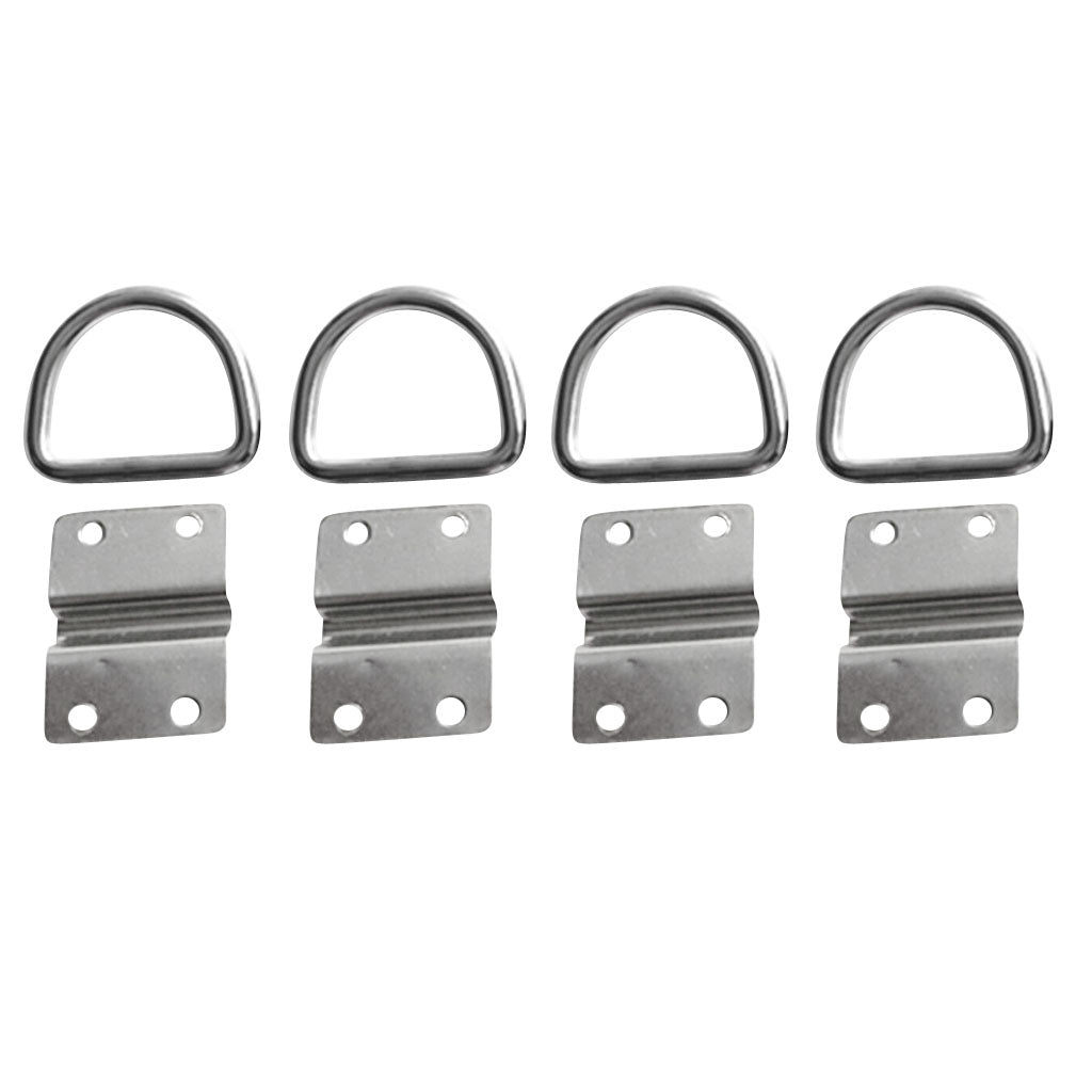 Pack of 4 Surface Mount Tie Down Lashing D Ring