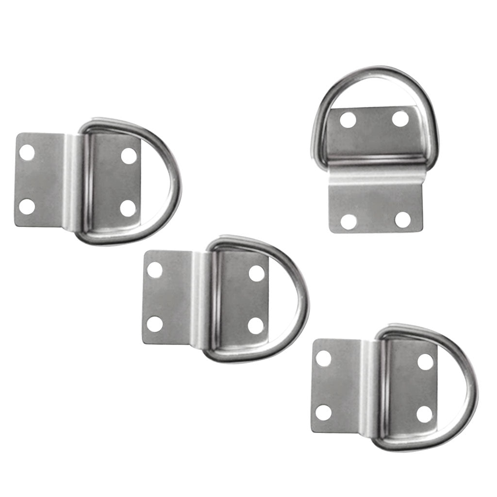 Pack of 4 Surface Mount Tie Down Lashing D Ring