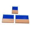 Set of Three Painting Combs for Texturing Plaster Stucco Paint and Concrete