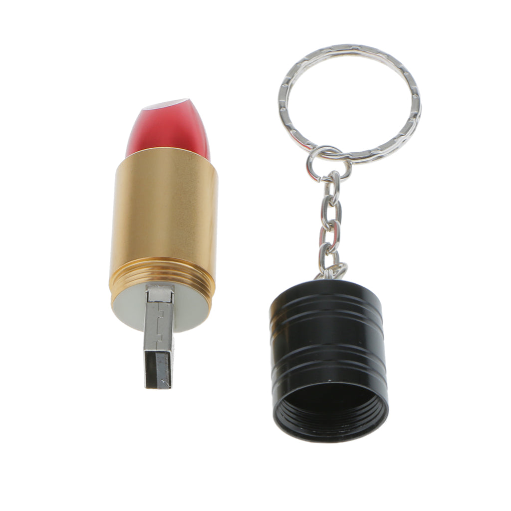 Lipstick Shape UDisk Thumb Drive Flash Memory Stick Pen Drive  Red 16GB