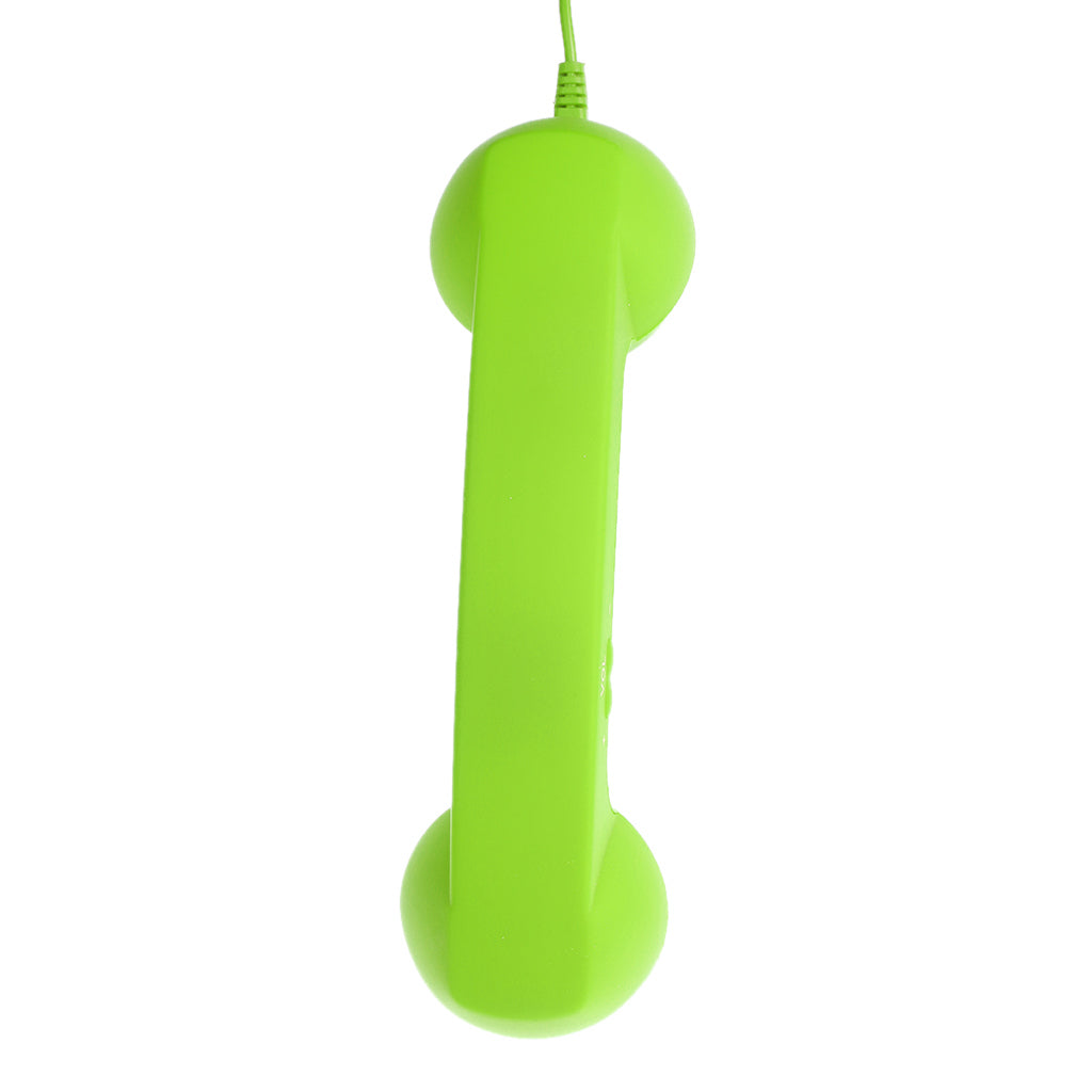 3.5mm Mic Retro POP Phone Handset Telephone for Mobile Phone Universal Green